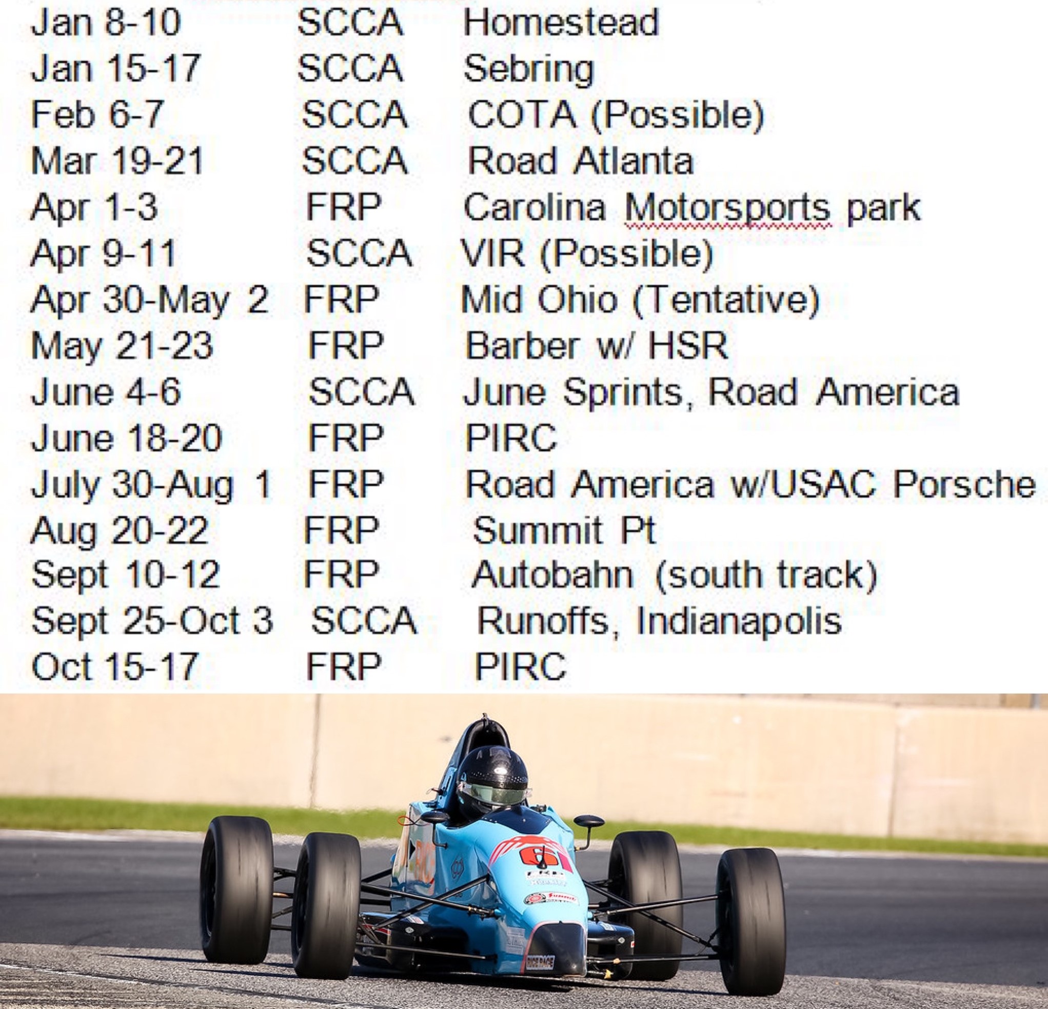 RiceRace Schedule Released